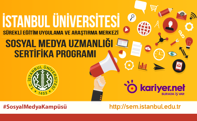 İstanbul Üniversitesi Sosyal Medya Uzmanlığı Sertifika Programı