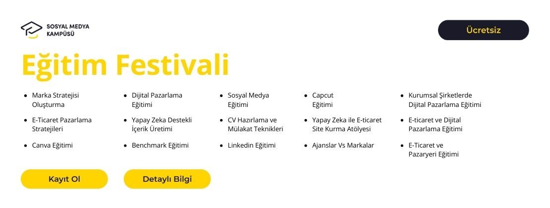 Sosyal Medya Kampüsü Ücretsiz Eğitim Festivali Başlıyor!